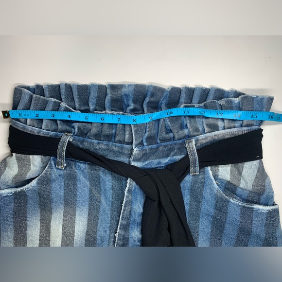 One Teaspoon Drop Crotch Jeans with Fringe Belt and Leather Pocket - Picture 11 of 15